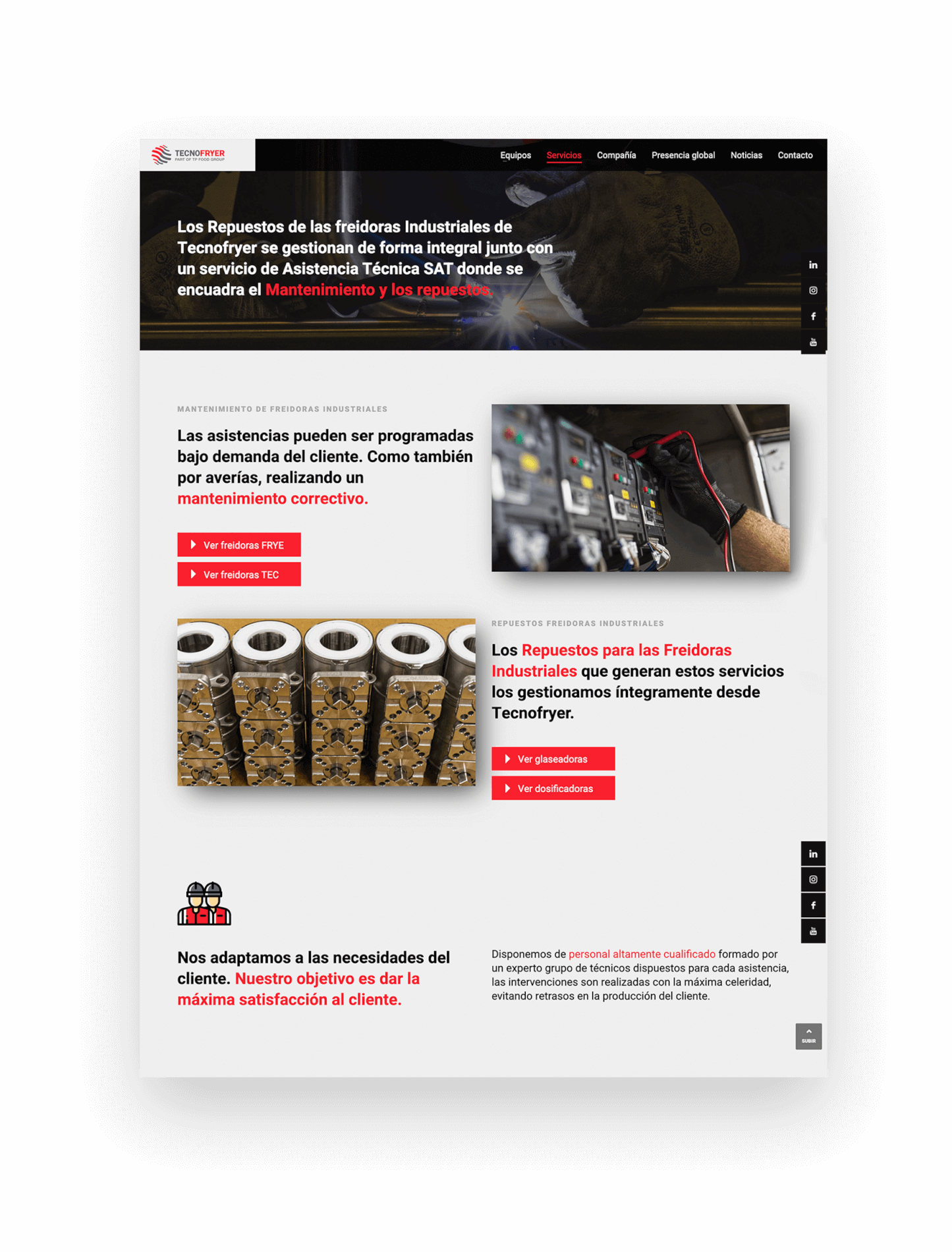 tecnofryer web corporativa